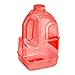 Geo Sports Bottles 1 Gallon BPA Free Reusable Leakproof Wide Mouth Sports Water Jug Bottle with Handle and 48mm Screw Cap (Red)