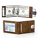 Men's Genuine Leather RFID Blocking Wallet With Money Clip For Men Father Husband Boyfriend Slim Bifold Profile (BROWN)