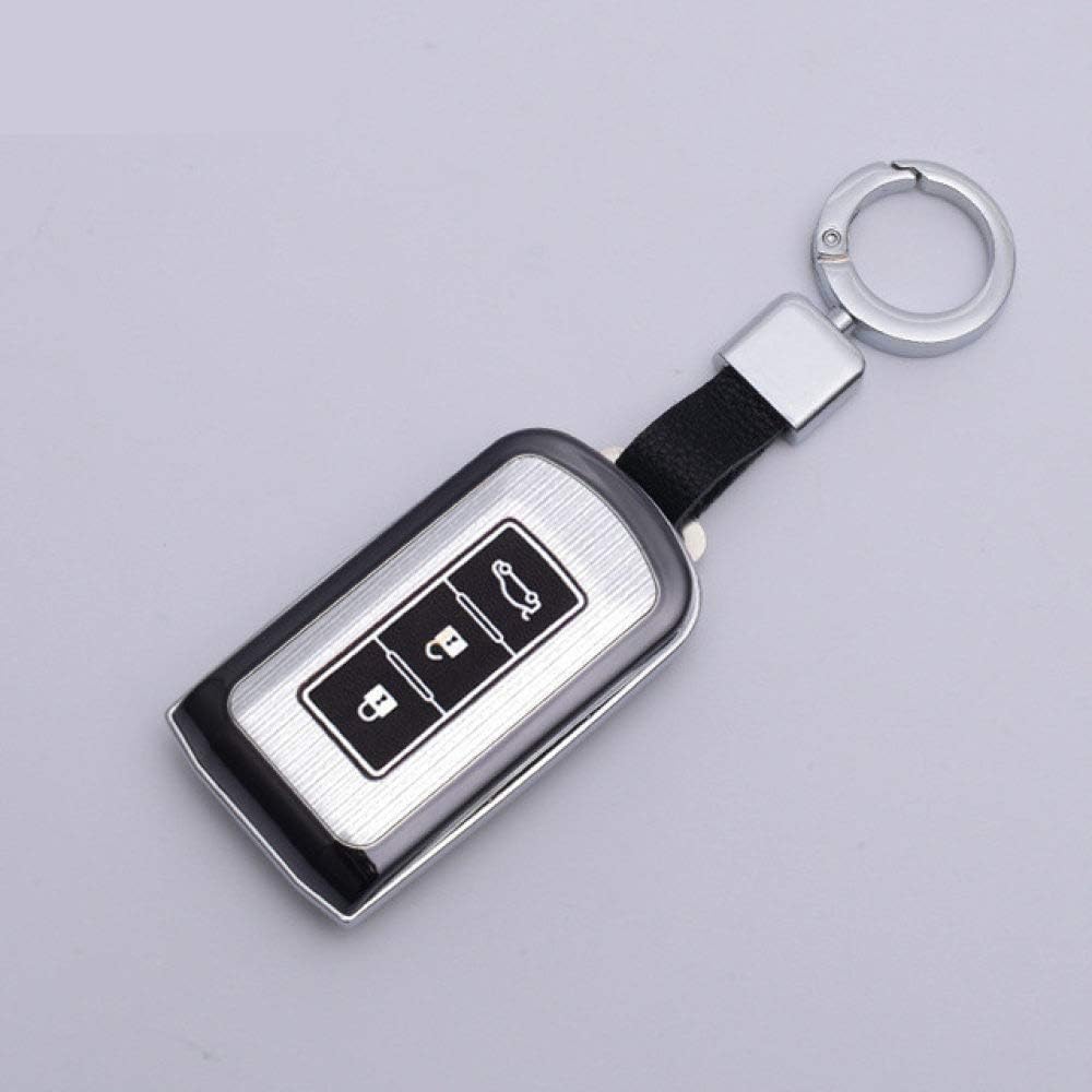 LINGZIA for Plastic Luminous Car key Cover Cases For Mitsubishi Outlander Lancer 10 Pajero Sport ASX RVR L200 Smart Key,sliver