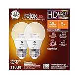 GE Lighting Relax LED HD 4-watt (40-watt Replacement), 300-Lumen A15 Light Bulb with Medium Base, Soft White, 2-Pack