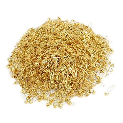 Dealglad Exquisite Small 19mm Metal Sewing Clothing Accessories Trimming Fastening Safety Pins (Gold, 2000Pcs)