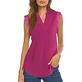 Halife Women's Sleeveless Floral Print V Neck Tunic Tank Tops Blouse Shirts