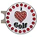 Giggle Golf Bling Golf Ball Marker with A Standard Magnetic Hat Clip | Great Gift for Women (I Love Golf)