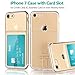 For iPhone 7 / iPhone 8 Slim Fit Clear TPU Gel Shockproof Case Cover with Card Holder (Transparent)