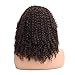 YIROO Afro Curly Wig Synthetic Fiber Lace Front Wig Kinky Curly L Part 16 inch Heat Resistant Wigs with Cap Replacement Dark Brown Color Wig For Women(16inch,#4)