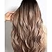Wigs for Sale, Bxzhiri Ombre Wig Black to Light Brown Side Part Long Wavy Wig Heat Resistant Synthetic Daily Party Wig for Women Hair Extensionsthumb 3