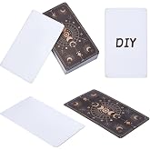 NBEADS 100 Pcs Blank Tarot Cards with Design on Back, Oracle Tarot Cards to Write On with Gold Foil Design, 2.72&times;4.65inch