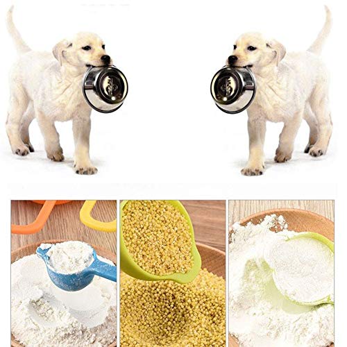 DoubleWood Set of Four Pet Food Scoop, Measuring Cups Spoon Set Plastic Food Scoop for Dog, Cat and Bird Food - Thumbnail 3