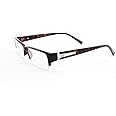 Newbee Fashion - "Aliz" Unisex Clear Lens Sleek Half Frame Slim Temple Fashion Glasses