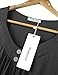 Nomorer Women's V Neck Drawstring Sides Shirring Pleated Front Top