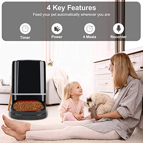 TDYNASTY DESIGN Automatic Cat Feeder, 6.5L Timed Programmable Auto Pet