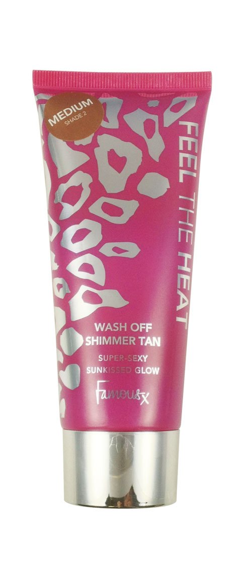 Famous By Sue Moxley Feel The Heat Wash Off Shimmer Tan 75ml-Medium