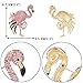 EVER FAITH Women's Austrian Crystal Graceful Enamel Flamingo Bird Brooch Light Pink Gold-Tone