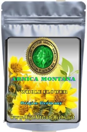 Arnica Flowers Whole Dried Herb (Arnica Montana-Germany) - 4oz - Make Your own Muscle Salve!