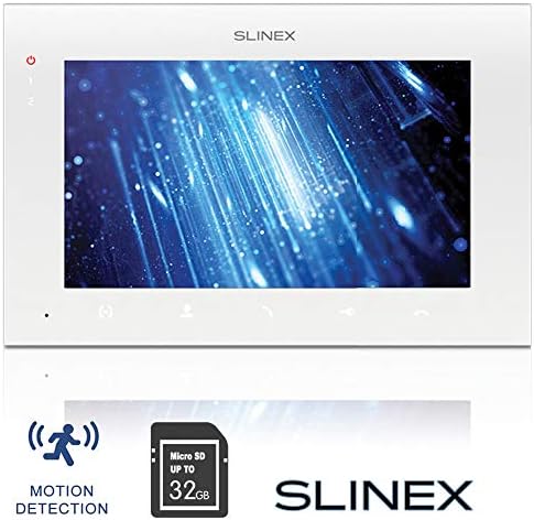 Slinex Video Doorbell Monitor Indoor Station Visual Door Screen with 7" HD LCD White Touchscreen. Best Touchscreen Design.