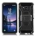 zenic Galaxy S8 Active Case, Heavy Duty Shockproof Hybrid Full-Body Protection Case Cover with Swivel Belt Clip and Kickstand for Samsung Galaxy S8 Active (Black)