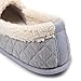 ChicNChic Women Plush House Slippers Ladies Non Slip Indoor Winter Bedroom Shoes (9-10 B(M) US, Grey)