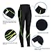 Wonderience Women Sauna Weight Loss Slimming Neoprene Pants with Side Pocket Hot Thermo Fat Burning Sweat Leggings (Black-Green, L)
