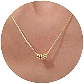 VRIUA Gold Necklace for Women - 14K Gold Plated Dainty Italian Horn Star of David Butterfly Bow Sun Lotus Volleyball Baseball Cowboy Boots Necklace Jewelry Everyday for Women