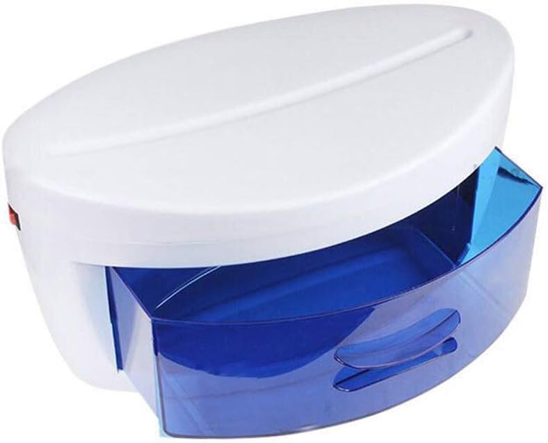 Sterilizer For Nail Art Tool Disinfection Box Small 360 Range Double Ozone Ultraviolet Disinfection Cabinet Manicure Box Machine (White)