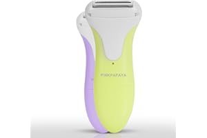 PINKPAPAYA Lady Electric Shaver,Electric Razor for Women,Bikini Trimmer,Electric Razor for Legs,Shaver for Women Pubic hair,Foil Shaver,Body Hair Removal for Underarms,Wet/Dry,Cordless,Chartreuse/xv7t