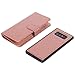 Galaxy Note 8 Case, Lontect PU Leather 9 Card Slot Bling Wallet Folio Case with Detachable Magnetic Hard Case for Samsung Galaxy Note 8 - Shiny Rose Gold