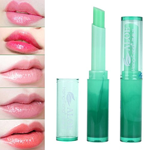 Temperature Color-changing Lipstick, LuckyFine Moisture Magic Lipstickm Waterproof Nourishing Aloe Gel Lip Balm Nonstick No Fade Color Change Lipgloss Color-Changing