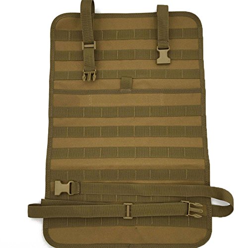 LIVIQILY Under The Seat Concealment Pistol Holster with Pieces Pouch for Medium Large Adjustable Guns for Most Cars Trucks Vans (Khaki) - Thumbnail 6