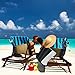 QOGiR Neoprene Multipurpose Beach Bag Tote with Inner Zipper Pocket and Movable Board (Black, Large)