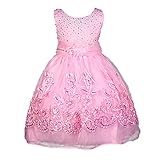 Shiny Toddler Handmade Sequins Embroidered Birthday Party Tutu Skirt Dress 2-7Y
