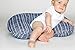 Maternity Breastfeeding Pillow Cover by Danha-Newborn Baby Feeding Cushion Case-Cute Donut Shape Wedge Pillow-Best Infant Support-for New Moms-Navy Herringbone Prints Slipcover-Breathable Soft Fabric