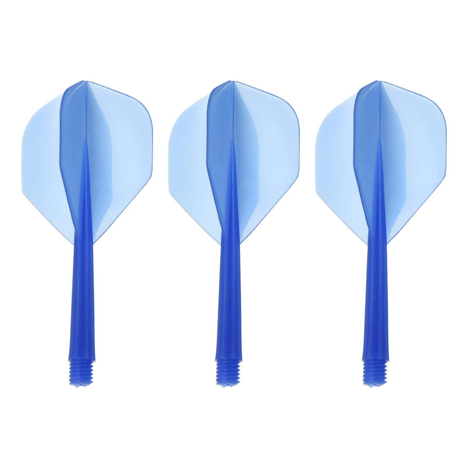 PATIKIL Integrated Dart Shaft & Flights, 3 Pack Durable Plastic Dart Flight Set, Transparent Blue