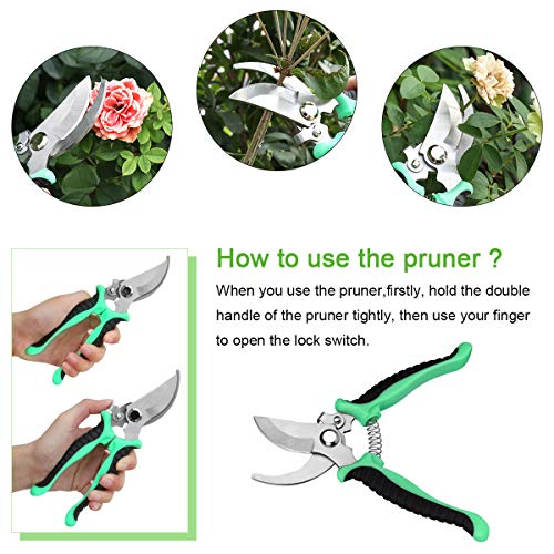 PADRAM Garden Tool Set 12 Piece Heavy Duty Garden Tool Kit for Planting Aluminum Outdoor Garden Hand Tool with Garden Tote Bag Weeder and Hand Trowel Gardening Tools Set Gift for Women Men