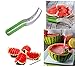 Watermelon slicer [BONUS] Free Strawberry Huller AND Free Mellon Baller - Large Stainless Steel Blade with Comfortable Silicone Handle and Reinforced Tip - Lifetime Warranty