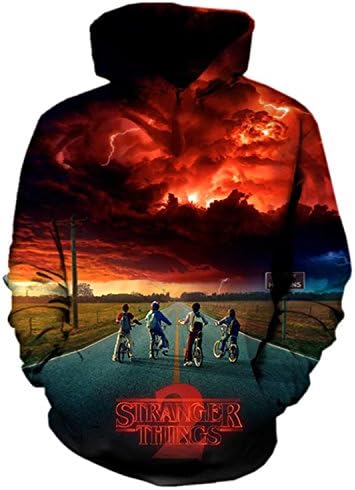 hope hoodies Funny Stranger Things Hoodies Print 3D Boy/Girl Hoodies Anime Men (hoodie02, s)