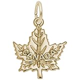 10k Yellow Gold Maple Leaf, Canada Charm, Charms