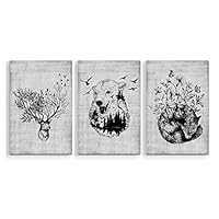 3 Piece Canvas Wall Art Creative Animals Canvas Prints Home Artwork Decoration for Living Room,Bedroom - 16