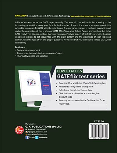GATE 2024 : Computer Science and Information Technology - 34 Years' Topic wise Previous Solved Papers by GKP 1