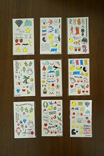 (9 Sheets) SYZ Beauty Fashion Body Art Stickers Removable Waterproof Temporary Tattoos - 150+ Patterns series 1