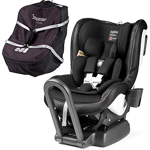Peg Perego Primo Viaggio Convertible Kinetic, Licorice with Travel Bag Bundle