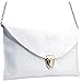 Amaze Fashion Women Handbag Shoulder Bags Envelope Clutch Crossbody Satchel Tote Purse Leather Lady Bag (White)