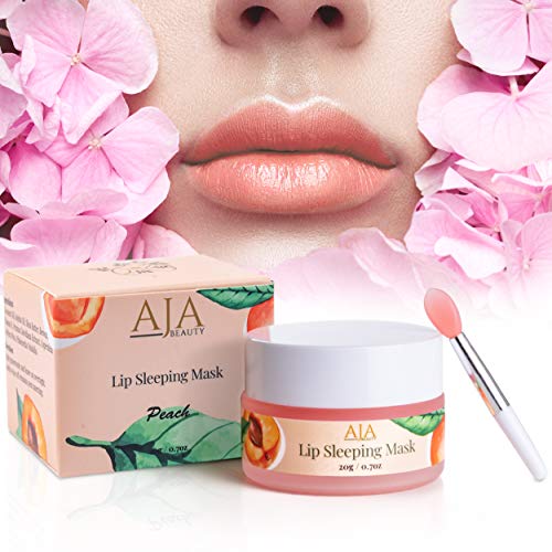AJA Beauty Peach Lip Sleeping Mask Hydrates, Restores and Plumps Dry