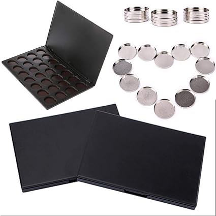 Caja de imán vacía de 28 colores + placa de hierro placa de aluminio diámetro 26