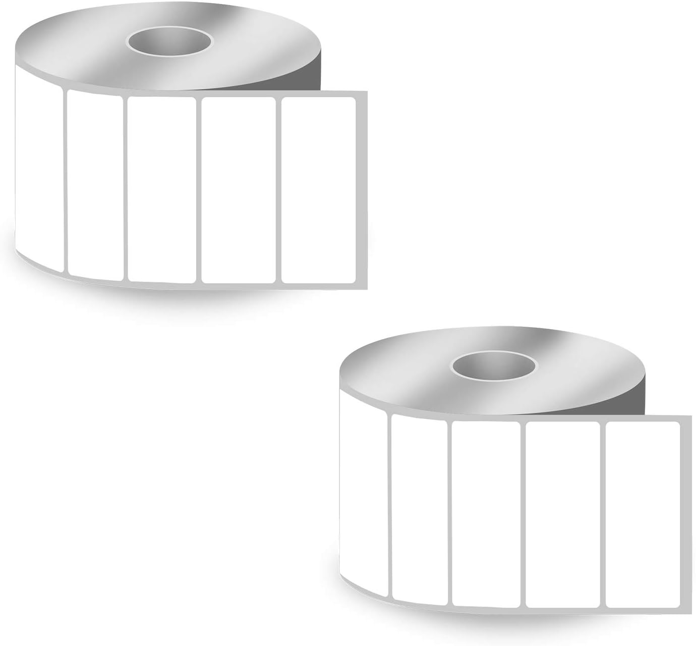 BETCKEY - 2.5" x 1" Multipurpose & Barcode Labels Compatible with Zebra & Rollo Label Printer, Premium Adhesive & Perforated[10 Rolls, 13800 Labels] : Office Products