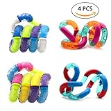 NANAHouse Set of 4 Tangle Fidget Sensory Toys Relieves Stress and Anxiety Attention Toy - Random Color