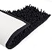 VDOMUS Contour Bath Rug, Soft Shaggy U-Shaped Toilet Floor Mat Bathroom Carpet, 19.5 X 19.5 inches - Black
