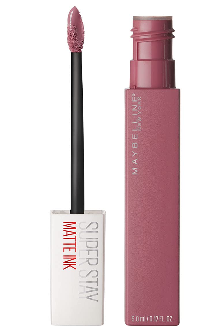 Maybelline New York Lipstick, Superstay Matte Ink Pink Nude Liquid Lipstick, Up to 16 hour no transfer, Longlasting formula, non drying, Shade 15 Lover, 5ml