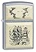 Zippo Scrimshaw Ship Pocket Lighter, Street Chrome