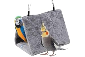 Warm Bird Nest House Soft Triangular Hut Hammock Hanging Cave Parrots Snuggle Hut Bed Pet Supply Birds Cage Toy