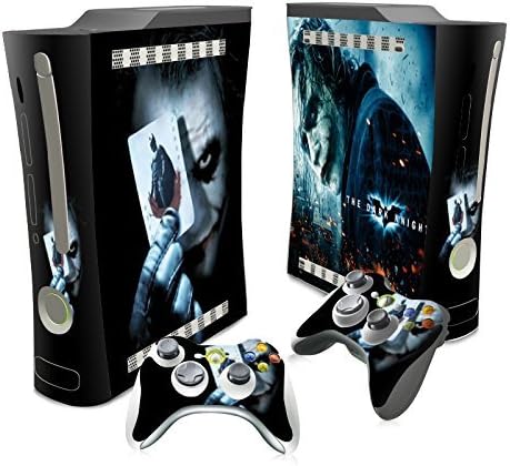 Designer Batman and joker- the dark knight skin sticker for xbox 360. System & Remote Controllers.